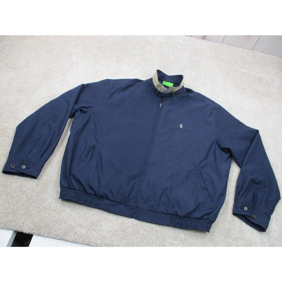 Polo Ralph Lauren Jacket Men Extra Large Blue Bomber Full Zip Casual - Picture 2 of 11